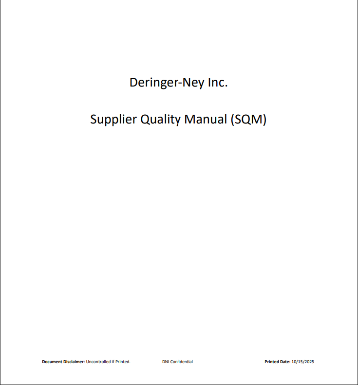 supplier quality manual